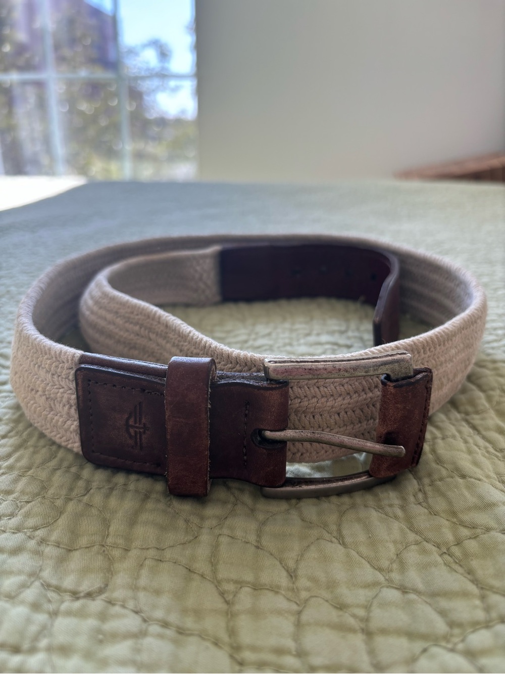 🎉 3/$15 Dockers Canvas & Leather Belt 40